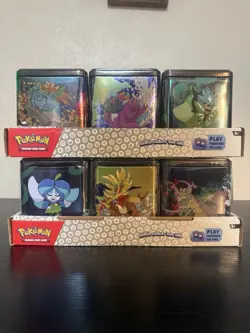 Lot Of 12 Pokemon Stacking Tins: Treasures of Ruin-Paradox-Ogerpon Sealed🔥 - Image 1