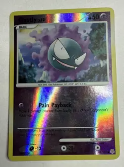 Gastly 82/130 Diamond and Pearl Reverse Holo Pokemon TCG LP - Image 1