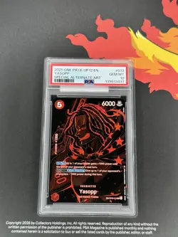 2025 ONE PIECE OP 12 EN YASOPP SPECIAL ALTERNATE ART PSA 10 GEM MINT - Image 1