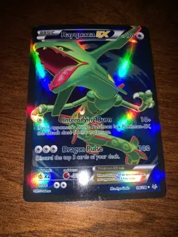 Pokemon TCG Rayquaza EX Dragon Full Art Holo Card 104/108 Card Stock 2015 - Image 1