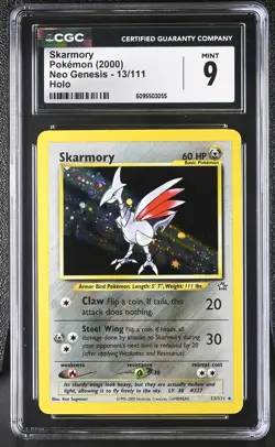 CGC 9 Skarmory 13/111 Holo Neo Genesis Pokemon Card - Image 1