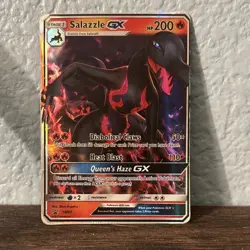 2017 Pokemon SM Salazzle GX SM63 Full Art Promo Holo Card English - Image 2