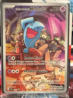 Pokemon TCG Team Rockets Wobbuffet 203 Destined Rivals Promo Card - Image 1