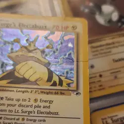 Pokemon Lt. Surge's Electabuzz Basic Gym Heroes 70 HP Holo Rare Unlimited Card - Image 2