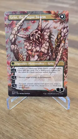 MTG Grist, Voracious Larva Grist the Plague Swarm Borderless - Modern Horizons - Image 2
