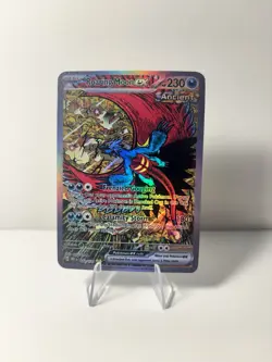Roaring Moon ex 230HP Full Art Holo Pokemon Card – Ancient Paradox Playtest - Image 3