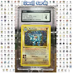 *SHADOWLESS* 1ST EDITION MACHAMP CGC 4 HOLO RARE 8/102 Pokemon Card - Image 1