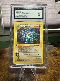 *SHADOWLESS* 1ST EDITION MACHAMP CGC 4 HOLO RARE 8/102 Pokemon Card - Image 2