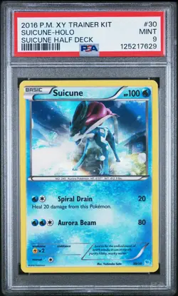 2016 POKEMON XY TRAINER KIT SUICUNE HALF DECK #30 SUICUNE-HOLO PSA 9 - Image 1