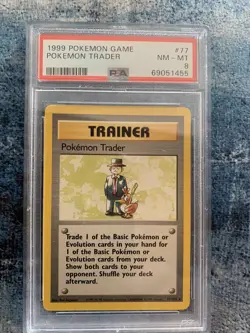 Pokemon TCG Pokemon Trader Base Set 77/102 Regular Unlimited Rare NM-MT 8 - Image 1
