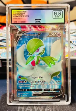 2020 POKEMON Gardevoir V Full Art 70/73 Champions Path Holo PRISTINE 9.5 COLLECT - Image 1