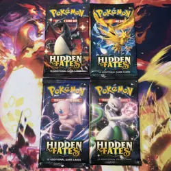 Pokemon Hidden Fates Booster Pack Complete Set - Image 1