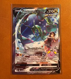 RAYQUAZA V FULL ALT ART 2021 POKEMON EVOLVING SKIES #194/203 - Image 1