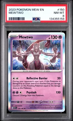 2023 Pokemon * Mewtwo * 150 * Sv: Scarlet & Violet 151 * PSA 8 - Image 1