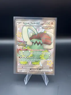 Pokemon TCG Great Tusk ex Full Art Shiny SV Black Star Promos 072 NM - Image 1