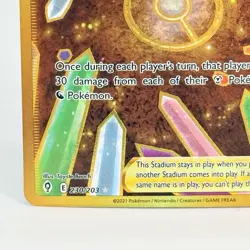 Pokemon TCG Evolving Skies Trainer Crystal Cave 230/203 Secret Rare Full Art NM - Image 5