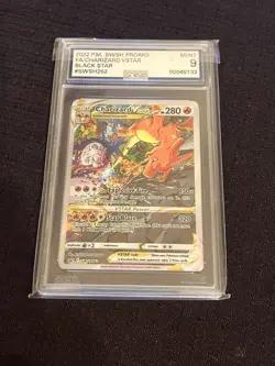 Pokemon TCG Charizard VSTAR SWSH262 Promo Black Star Holo AGS 9 - Image 1