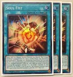 3x Soul Fist 1st Edition Super Rare MZTM-EN057 Yu-Gi-Oh! - Image 1