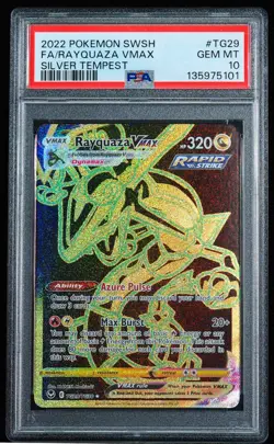 2022 Rayquaza VMAX #TG29 Silver Tempest PSA 10 Pokemon Card - Image 1