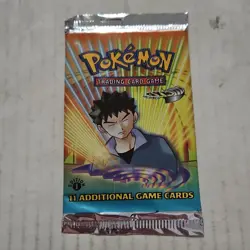 Pokemon 1st Edition Gym Heroes Booster Pack Brock 11 Cards Wizards English - Image 1