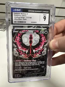 [CGC 9 MINT] Galarian Moltres V Alt Art Chilling Reign Pokemon Card 177/198 2021 - Image 1