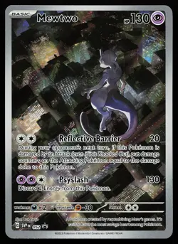 Mewtwo 052 Holo Illustration Rare Scarlet & Violet Promo Pokemon Card - Image 1