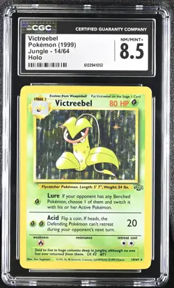 CGC 8.5 Victreebel 1999 Jungle 14/64 Holo Pokemon Card - Image 1