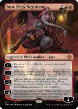 FOIL Jaya, Fiery Negotiator (Borderless) - Dominaria United (DMU) - Image 1