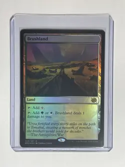 Brushland (Foil) - NM - The Brothers' War - MTG - Image 1