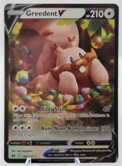 Greedent V 120/159 Ultra Rare Holo Swsh Crown Zenith Pokemon TCG NM - Image 2