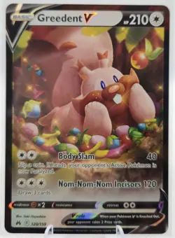 Greedent V 120/159 Ultra Rare Holo Swsh Crown Zenith Pokemon TCG NM - Image 4