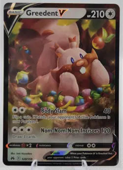 Greedent V 120/159 Ultra Rare Holo Swsh Crown Zenith Pokemon TCG NM - Image 5