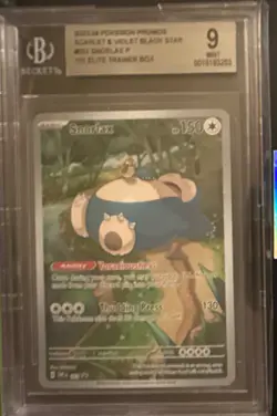 2023 Pokemon Black Star Promos Snorlax 151 Elite Trainer Box BGS 9 #051 - Image 1