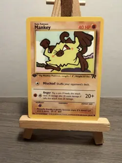Pokemon Mankey 61/82 1st Edition Team Rocket Common - Image 1