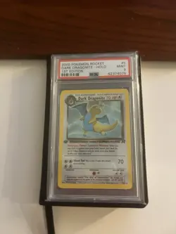 2000 POKEMON ROCKET 1ST EDITION #5 DARK DRAGONITE-HOLO PSA 9 - Image 1