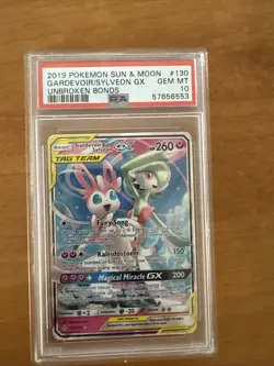 2019 Pokemon Sun & Moon Gardevoir Sylveon GX 130/214 PSA 10 GEM MT - Image 1