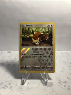 Pokemon TCG 2018 Eevee 105/156 Sun And Moon Ultra Prism Reverse Holo LP - Image 2