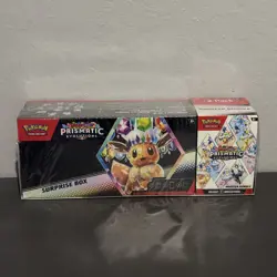 Pokemon TCG Prismatic Evolutions Bundle ETB with Booster and Surprise Box - Image 1