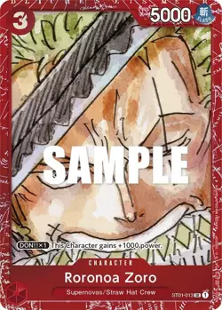 ***FOIL Roronoa Zoro ONE PIECE FILM RED Edition (OP-PR)*** One Piece Kid Icarus - Image 1
