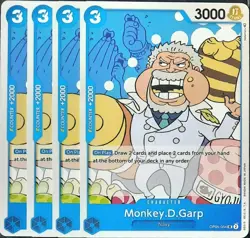 One Piece TCG - 4er Playset - OP05-054 Monkey.D.Garp UC/EN/NM - Image 1