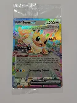 Eevee ex 075/131 Pokemon (Prismatic Evolutions Stamp) Promo Card SEALED - Image 1