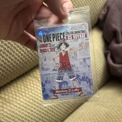 Bandai Namco One Piece Card Game Monkey D. Luffy US Voyage Holo Promo Card D-01 - Image 3