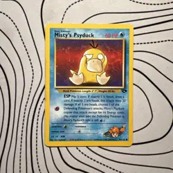 Pokemon TCG Mistys Psyduck Card Gym Heroes Rare, 90/132 Vintage MP - Image 1