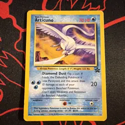 Articuno #22 Non Holo Black Star Promo Pokemon Card Damaged - Image 1