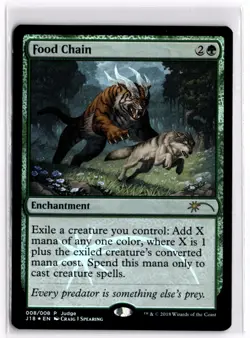 Food Chain Foil Judge Gift Cards 2018 8 LP x1 MTG Magic: the Gathering - Image 1