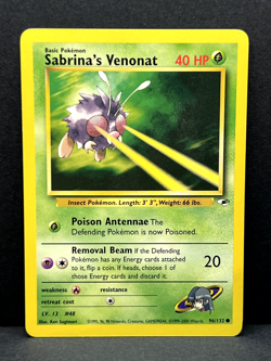 Sabrina's Venonat 96/132 Gym Heroes Unlimited Regular Pokemon TCG Card - MP/HP - Image 1