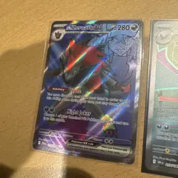 Pokemon TCG X3 Full Art Ex Bundle Zoroark, Crobat, Cynthia Garchomp Ex - Image 2