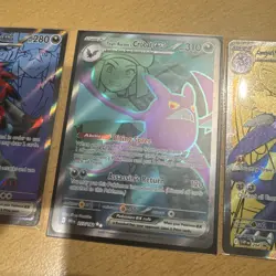 Pokemon TCG X3 Full Art Ex Bundle Zoroark, Crobat, Cynthia Garchomp Ex - Image 3