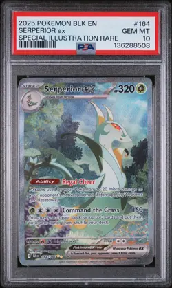 2025 POKEMON BLK EN-BLACK BOLT SPECIAL ILLUSTRATION RARE SERPERIOR EX PSA 10 - Image 1