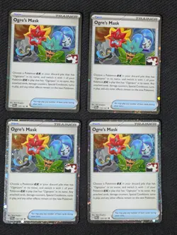 4x Ogre's Mask Play! Pokemon Prize Pack Series 159/167 Holofoil - Image 1